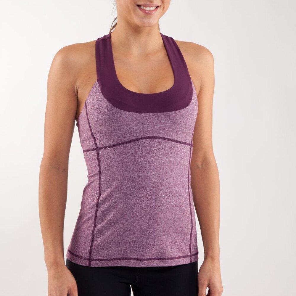 Lululemon Scoop Neck Tank Top in Heathered Plum